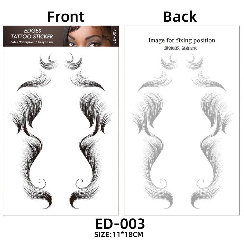 Hair Tattoo Stickers Creating The Seriously Real Baby Hairs Temporary Hairline Sticker Curly Template Hair Edge Tattoo Sticker