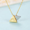 Mid-ancient Classic Style Necklace S925 Silver Pendant Triangle Elegant Graceful Jewelry