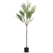 1Pc 5.9FT Artificial Olive Tree Tall Fake Olive Plant Faux Potted Olive Tree With Lush Olive Branches And Fruits With Black Planter Pot For Modern Home Office Living Room Shop Cafe