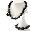 New Shaped Pearl Necklace Bracelet Ear Studs Suit Vintage