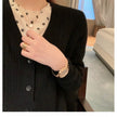 Gentle Wind Wool V-neck Knitted Cardigan Women