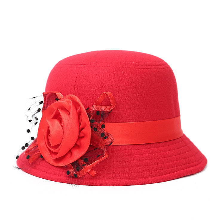 New Style Casual Ladies Big Brim Woolen Hat
