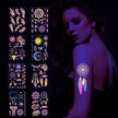 New Creative Fluorescent Bronzing Flower Arm Tattoo Stickers