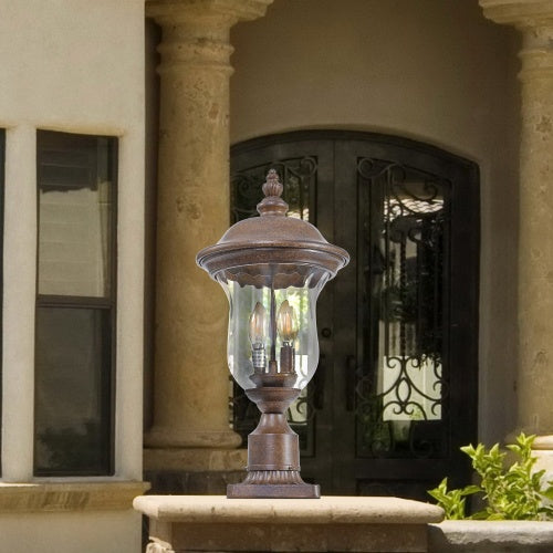 Vintage Outdoor Light Pole Lights, Waterproof Garden Patio Lights, Walkway & Driveway Lighting - One Piece No Bulb Unavailable Platforms