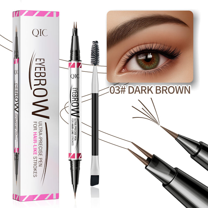 Distinct Look Sweat-proof Long Lasting Fadeless Two-fork Eyebrow Pencil