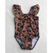 Flying Sleeve One-piece Girl Leopard Pattern Swimming Suit