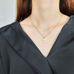 Eight Awn Star Hollow Pendant Clavicle Round Necklace
