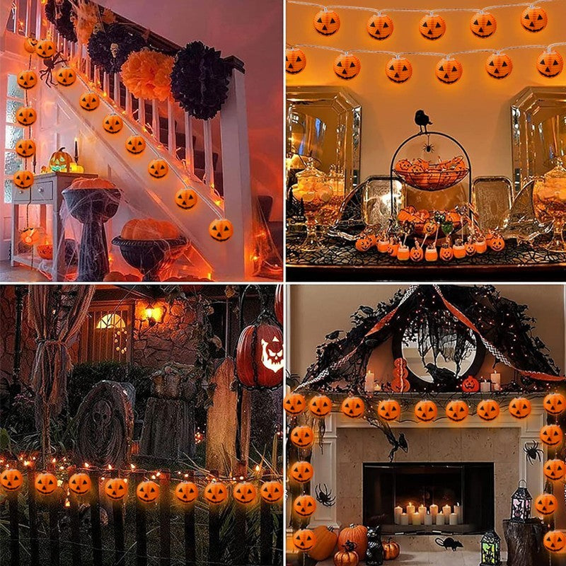 10LED Halloween Curtain Pumpkin Lantern String Fairy Lights Party Decor Hot NEW