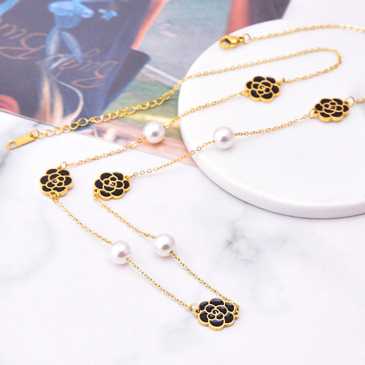 Women's Fashion Pearl Flower Necklace