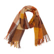 Plaid Scarf Thickened Fringe Bib Rainbow Scarf Shawl