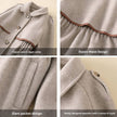 Quilted Solid-color Princess Mid-old Girl Waist-cinching Double-faced Coat