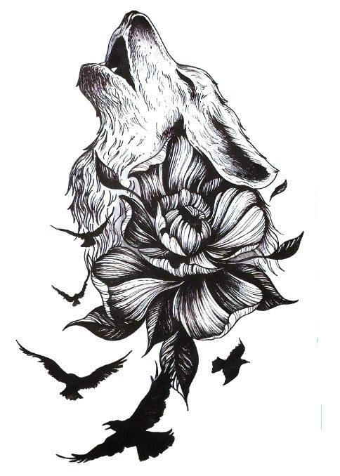 Original Personality Wolf Tattoo Sticker Animal