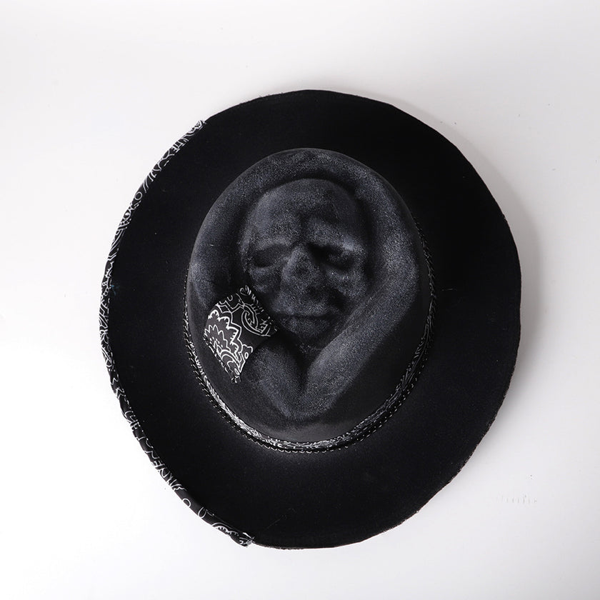 Western Cowboy Hat Handmade Skull Hat