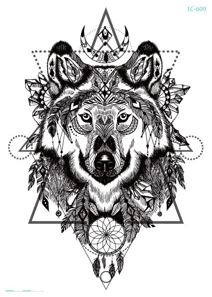 Original Personality Wolf Tattoo Sticker Animal