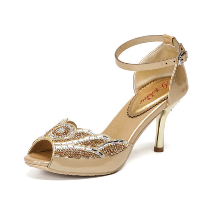 Fashion Trend High Heels Ladies Summer Solid Color Sandals High Heels