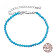 Fashion Turquoise Bracelet Sterling Silver White Gold Plated