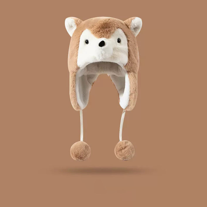 Cute And Sweet Husky Plush Hat