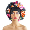 Wide-brimmed Satin Nightcap Printed Round Cap Cross-border New Arrival Printed Home Hat Soft Shower Cap Plus-sized