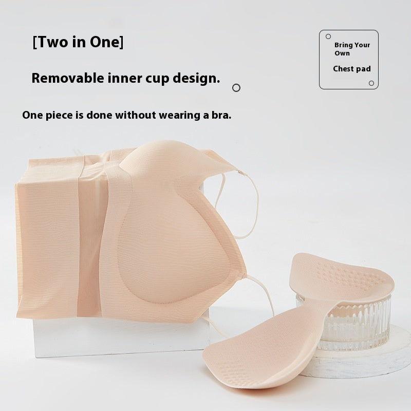 Seamless Beautiful Back Small Sling Vest For Women Underwear Padded