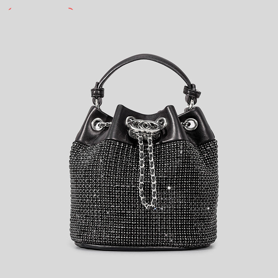 Rhinestone Women's Niche Bling Rhinestone Bucket Bag