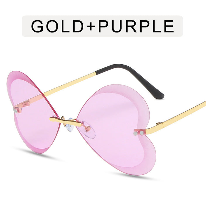 Retro Trend Love Personality Metal Sunglasses Women