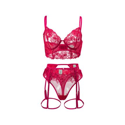 Lace Embroidery Underwear Set Cute Girl