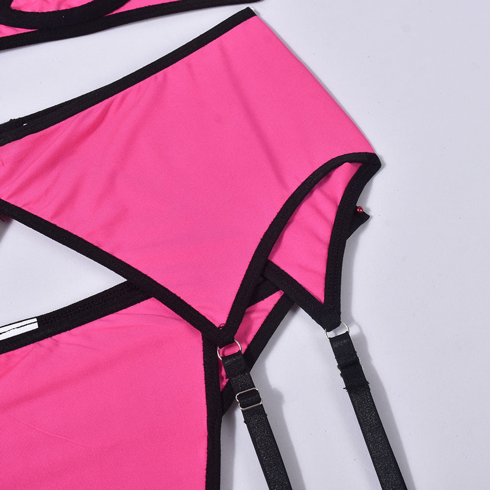 Mesh Panel Contrast Fit Underwear Three Piece Set