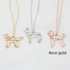Customized Pet Shape Name Pendant Stainless Steel Necklaces For Women Personalized Cat Necklace Animal Memorial For Pet Lover