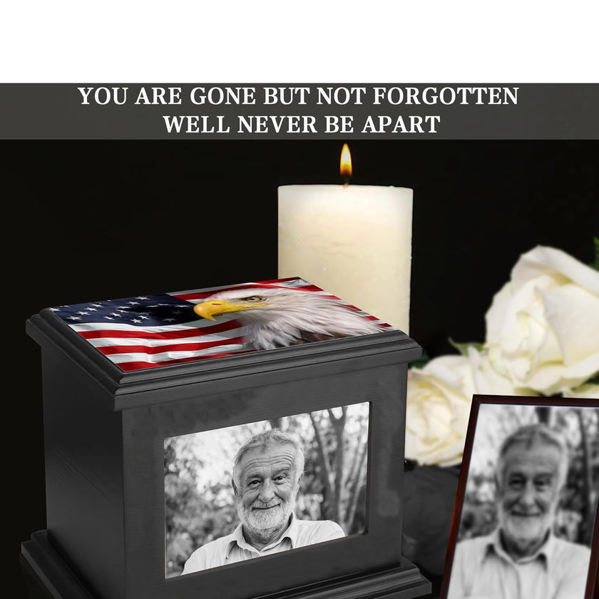 Wooden Cremation Urn With Photo Frame