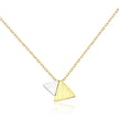 Mid-ancient Classic Style Necklace S925 Silver Pendant Triangle Elegant Graceful Jewelry