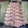 Cake Multi-layer Long High Waist Lace Irregular Fairy Mesh Skirt