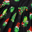 Toddler Kids Baby Girl Christmas Dress Outifts, Long Sleeves Cartoon Prints Party Dress With Heart Print Vest Coat Xmas Clothes Set