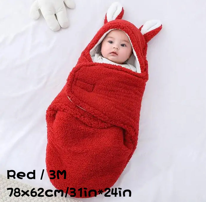 Super Soft Baby Sleeping Bag Fluffy Fleece Newborn Blanket Swaddle Blankets, Unisex Baby Wrap For Newborn Baby