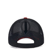 Women's Baseball Korean Style Wild Black And Red Plaid Curved Brim With Mesh Cap