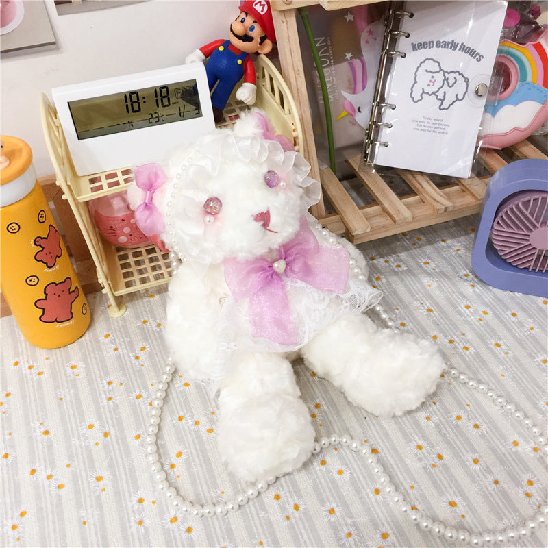 Japanese Lolita Doll  Hand-made Cartoon Plush Messenger Bag