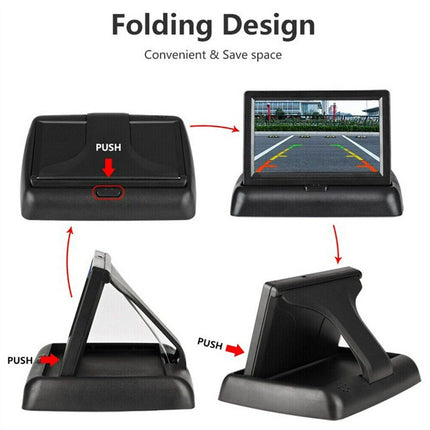 Rear View Reversing Camera Kit HD Monitor Parking Night Vision Car Van Bus Truck