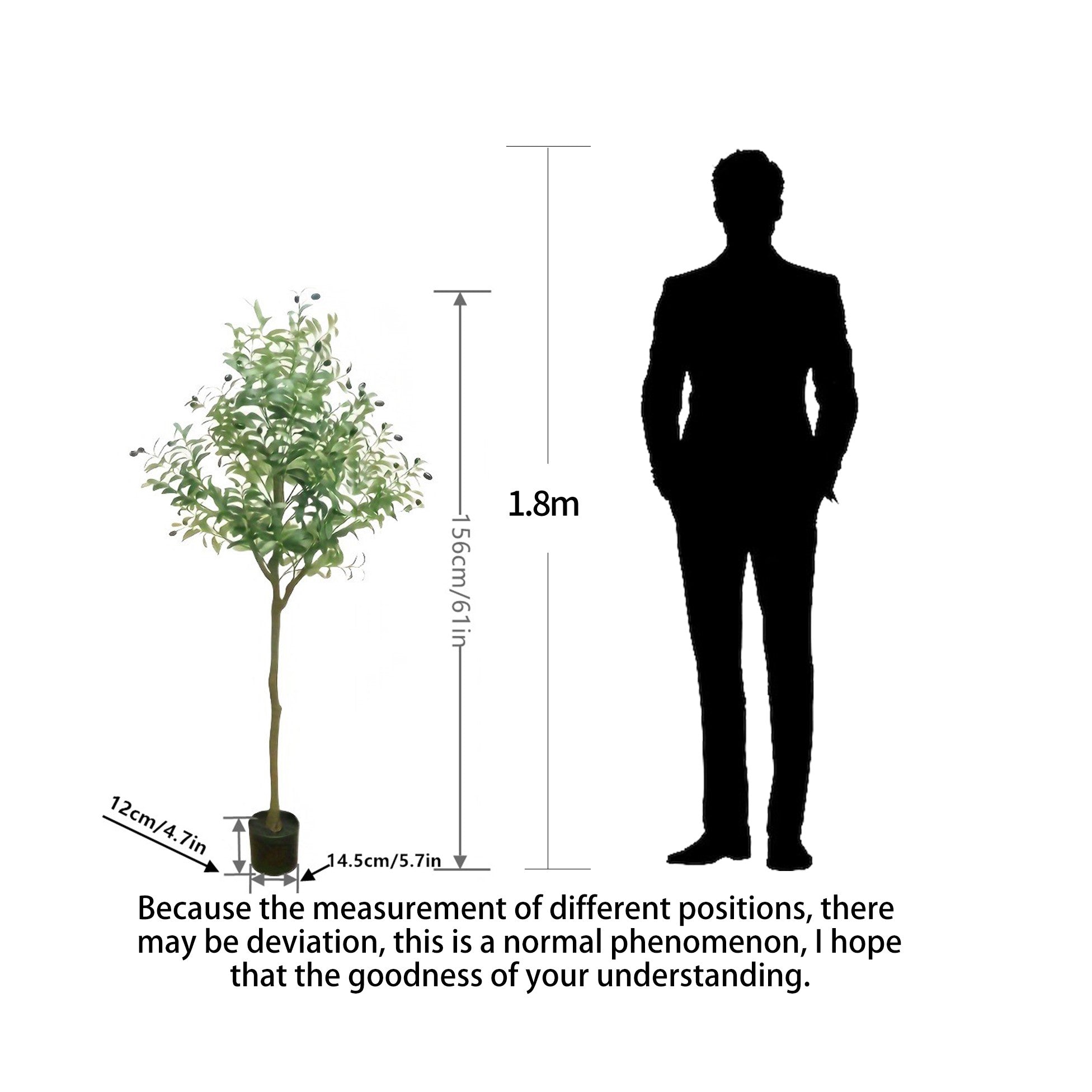 Artificial Olive Tree  61 Inches