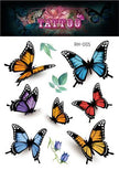 Waterproof Glitter Butterfly Tattoo Stick Gradient Tattoo