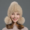 Korean Style Fox Fur Ball Fur Hat Women