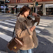Fur Integrated Berber Fleece Coat Women