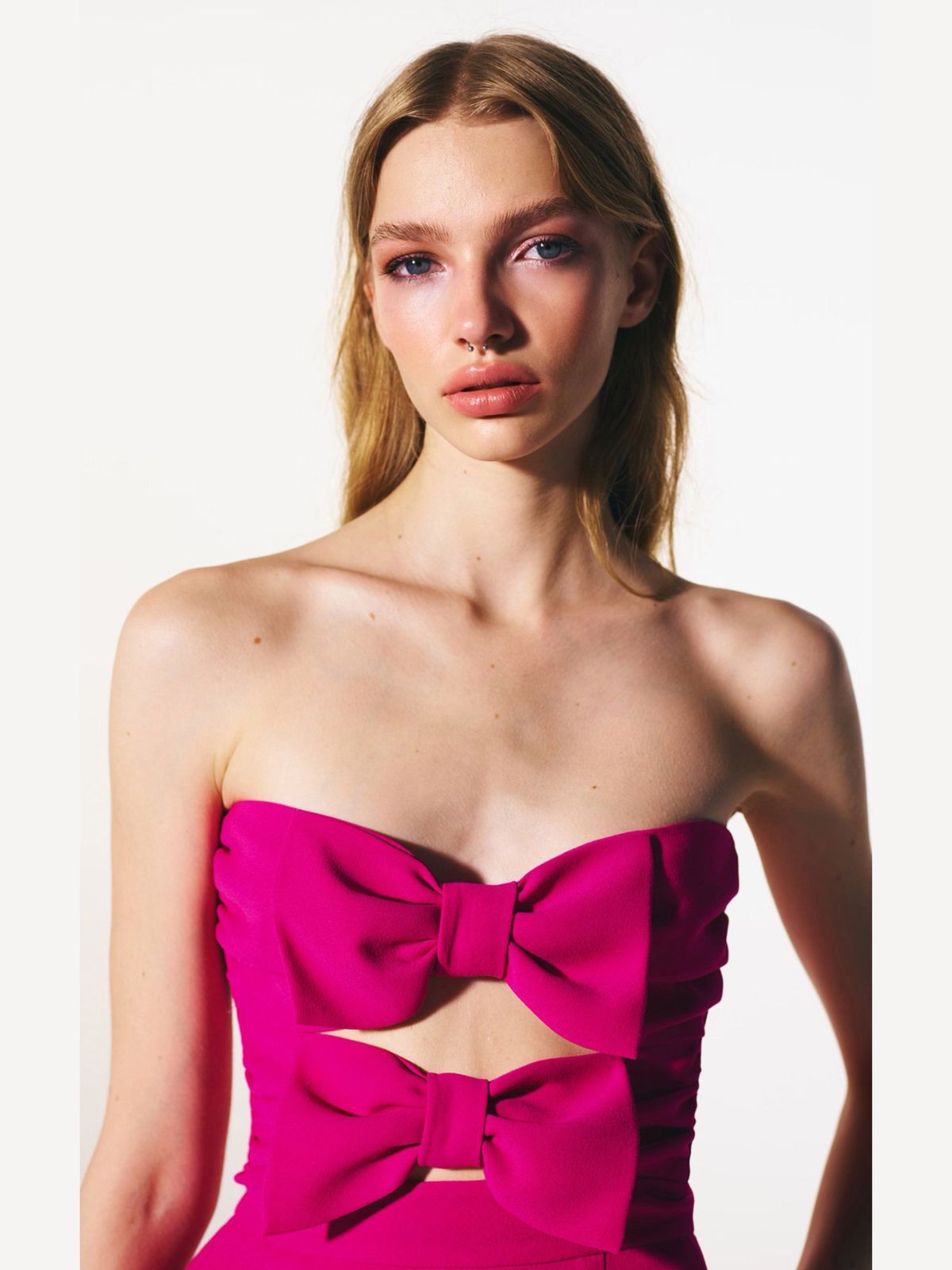 Straight Hollow Bowknot Dress Women