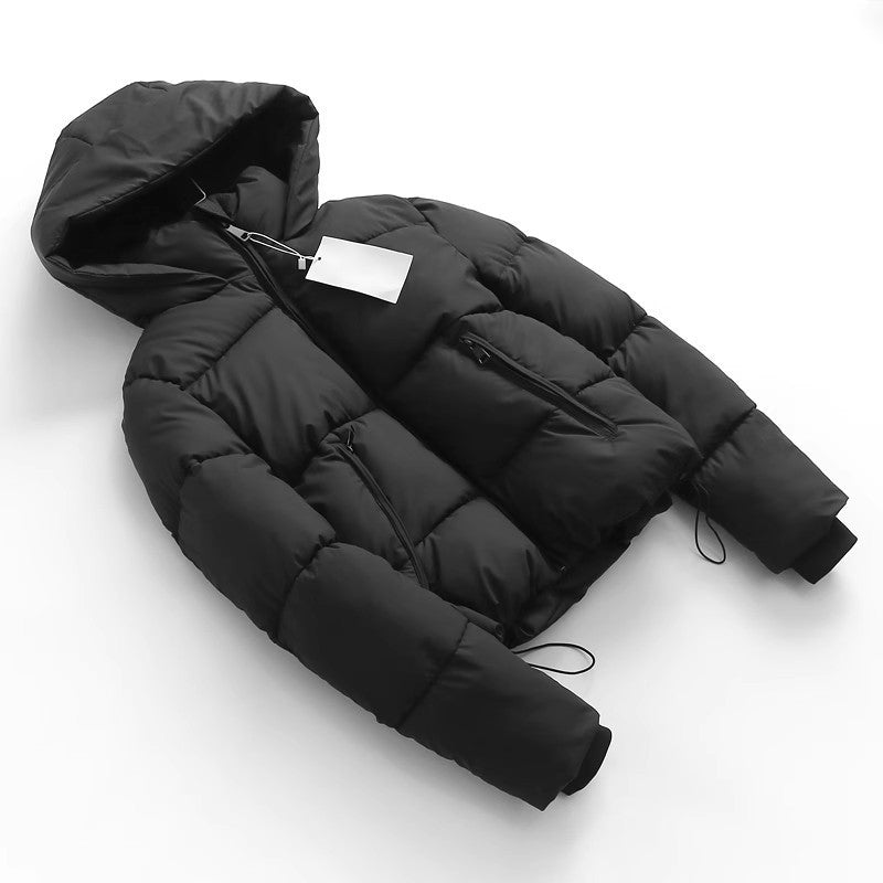Winter New Versatile Loose Fluffy Bread Thickened Warm Hooded Cotton Coat Women