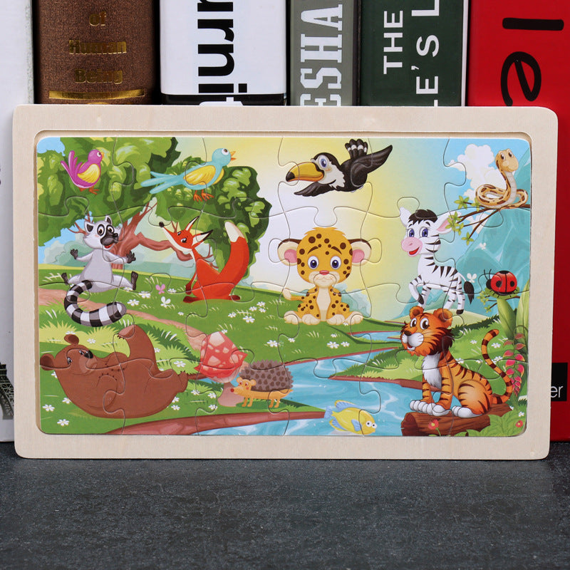 80PCS wooden educational toys educational development baby kids training