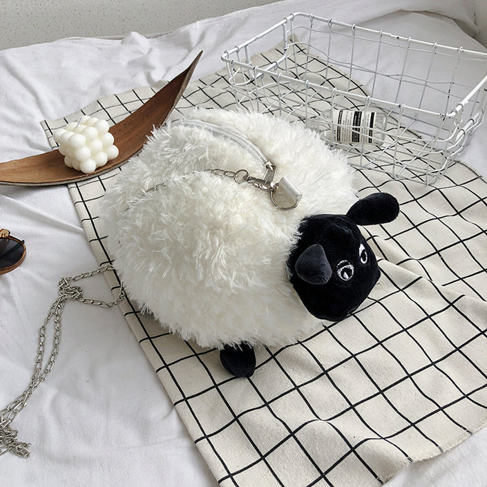 Cute Ins Cartoon Doll Shoulder Bag Female Personality Doll Single Shoulder Messenger Bag Ugly Student Plush Bag