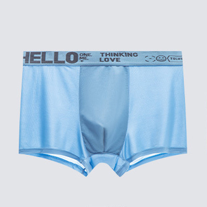 Popular HELLO Ice Silk Men's Underwear Youth Boxer