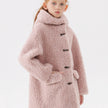 Autumn And Winter New Girls' Imitation Lamb Wool Coat Mid-length Wool