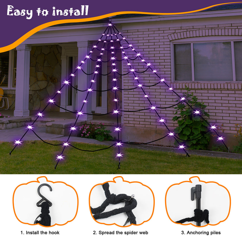 Halloween Decoration Giant Spider Web Party Props Decor Outdoo