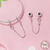 Silver Ziyun Infinite Love Silicone Safety Chain 925 Silver DIY Bracelet String Beads Sub-accessories Charm Mother's Day