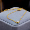 Titanium Steel 18k Gold One Diamond Bracelet