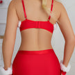 Women's Fashion Simple Red Underwear Two-piece